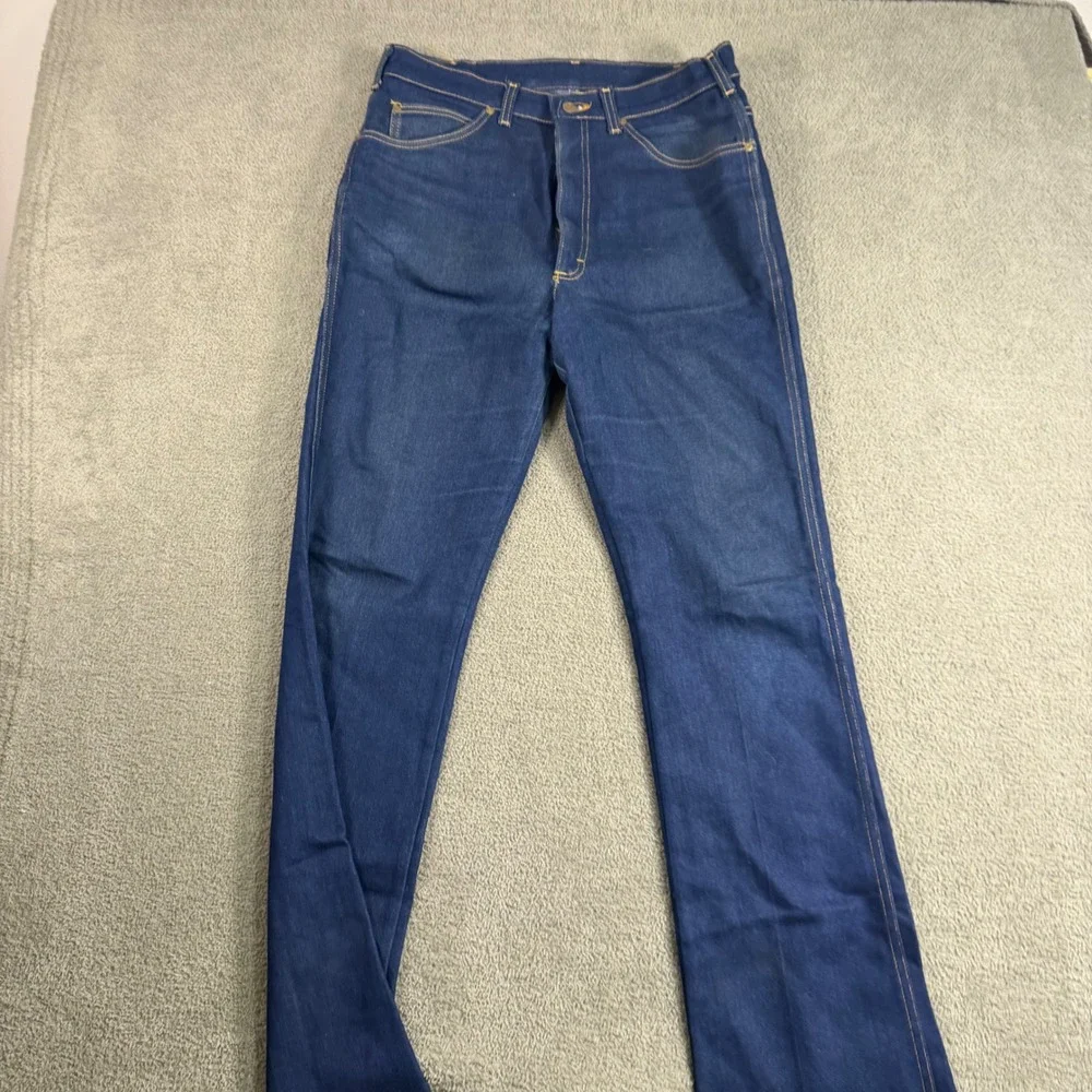 Vintage Lee Riders Jeans Mens 36x34 Straight Leg Dark Wash Made in USA Talon 42